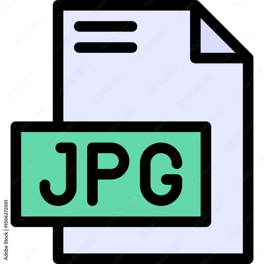JPG File Format Vector Icon, Isolated On Abstract Background. Lineal color icon. JPG File Format Vector Icon, Isolated On Abstract Background. Lineal color icon.