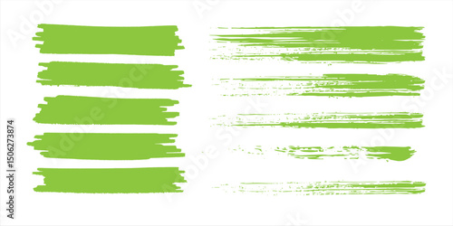 Highlight marker lines. Marker yellow strokes. Hand drawn marker strokes. Text marker stripes. Text highlights and underlining. Brush lines.