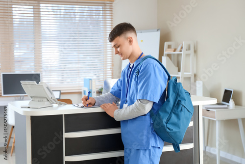 Young male medical student ...