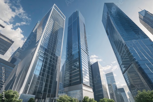 Wallpaper Mural Contemporary Skyscraper Office Buildings in Urban Skyline Architecture Torontodigital.ca