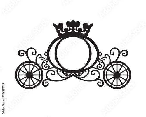 golden carriage silhouette