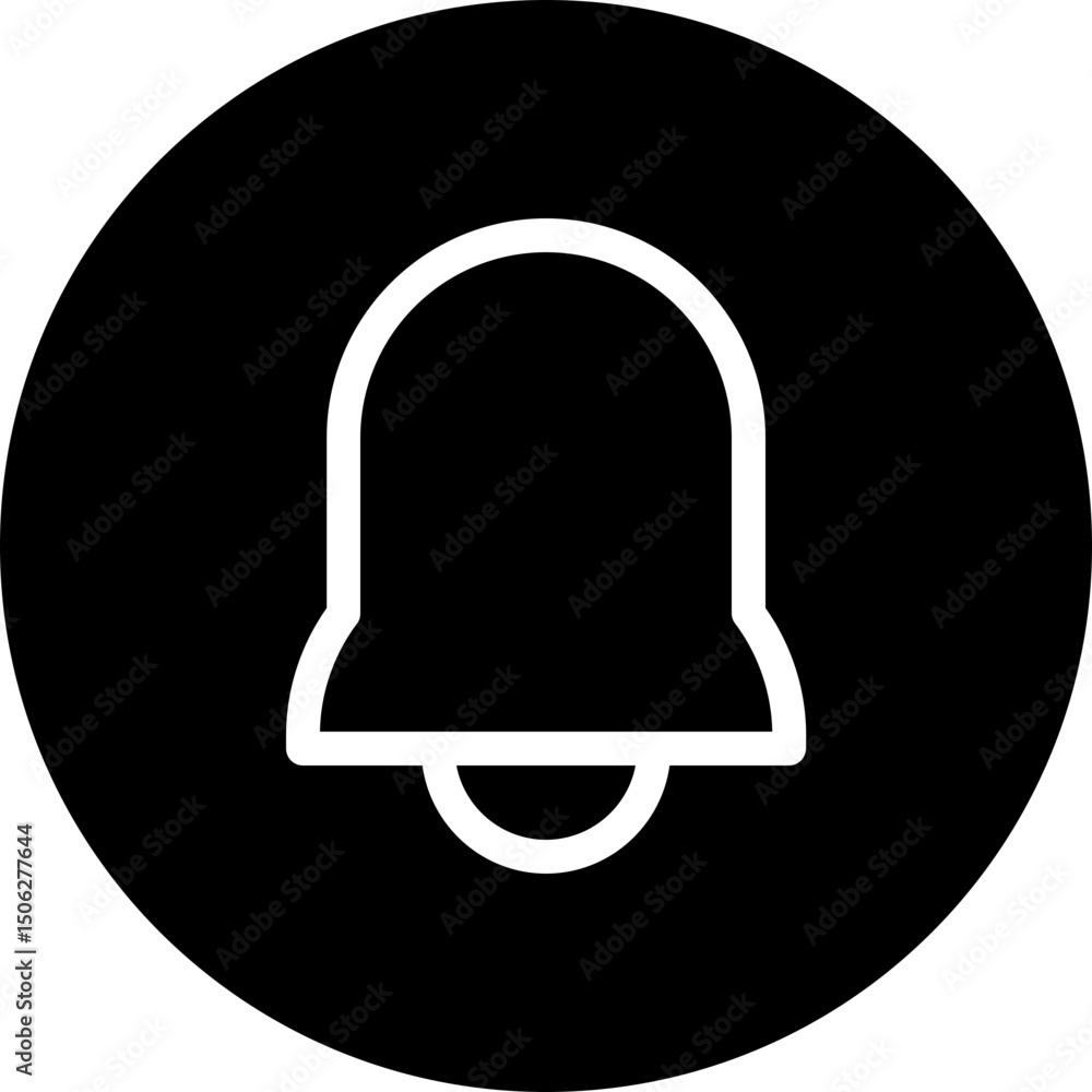 Notification Bell Icon, Bell, Alarm Icon, Circular Style Isolated Vector Icon. Notification Bell Icon, Bell, Alarm Icon, Circular Style Isolated Vector Icon.