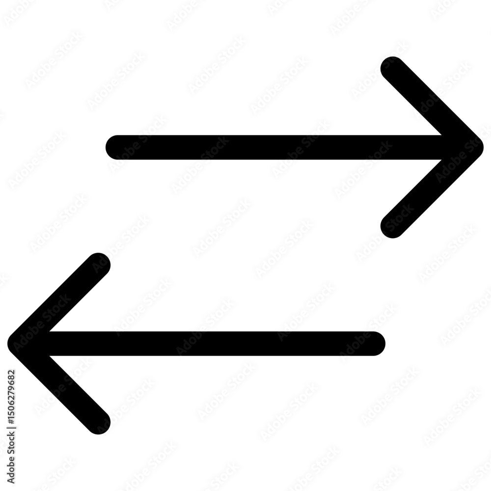 Left And Right Arrows Vector Lineal Isolated Icon, User Interface Icon. Left And Right Arrows Vector Lineal Isolated Icon, User Interface Icon.