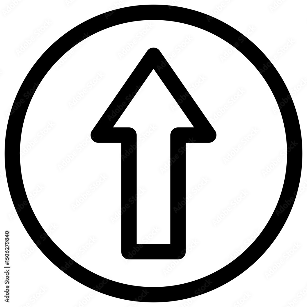 Up Arrow Tick Vector Lineal Isolated Icon, User Interface Icon. Up Arrow Tick Vector Lineal Isolated Icon, User Interface Icon.