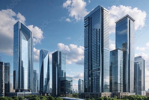 Sleek Corporate Towers Redefining Urban Cityscapes