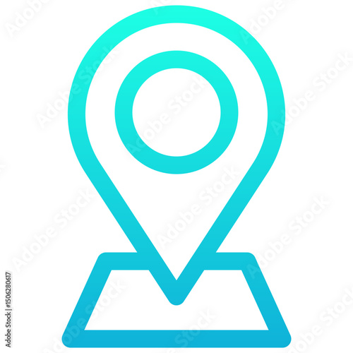 Free Download Location Pin Vector Lineal Gradient Isolated Icon, User Interface Icon. - GFXLoad
