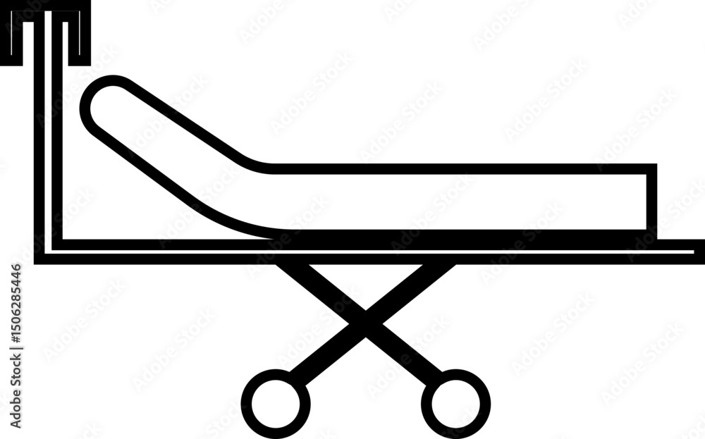 hospital bed icon. Medicine concept. Vector can be used for topics like healthcare, hospital, medical care recovery signs suitable for mobile app, website designs isolated on transparent background. hospital bed icon. Medicine concept. Vector can be used for topics like healthcare, hospital, medical care recovery signs suitable for mobile app, website designs isolated on transparent background.