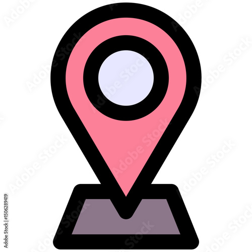 Free Download Location Pin, Map And Navigation, Lineal Color Isolated Vector Icon. - GFXLoad