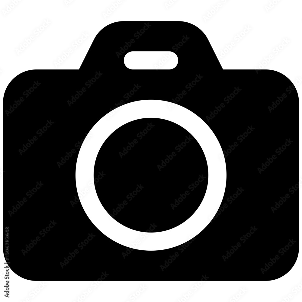 Photo Camera Icon, Photography Vector Icon, Silhouette Style Isolated Vector Icon. Photo Camera Icon, Photography Vector Icon, Silhouette Style Isolated Vector Icon.