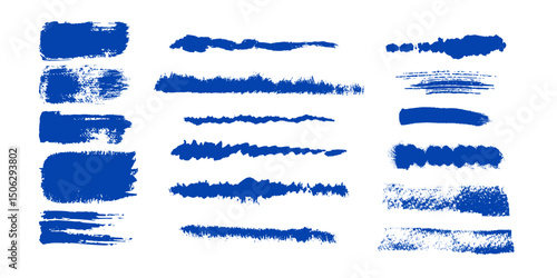 Navy blue brush stroke isolated on background. Paint brush stroke vector for ink paint, grunge design element, dirt banner, watercolor design, dirty texture. Trendy brush stroke, vector.