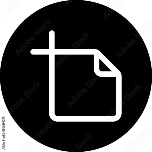 Artboard Tool Icon, Circular Style Isolated Vector Icon.