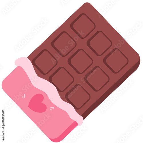 chocolate bar isolated on white