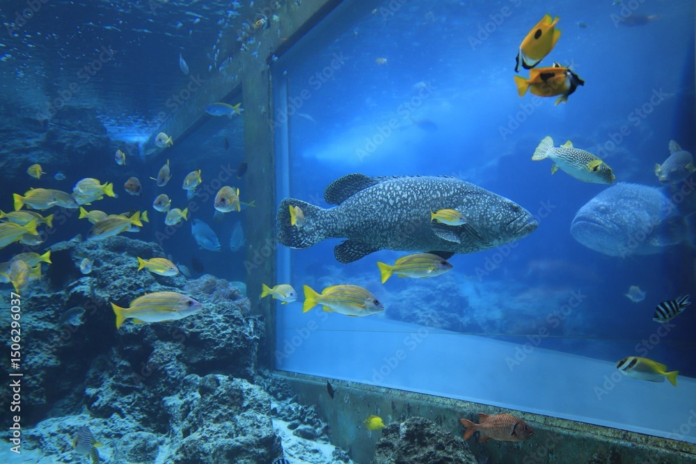 Obraz premium Marine Life Showcase: A Window into the Underwater World