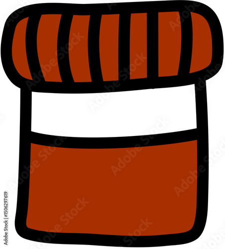 Jar of Liquid or Preserves Illustration