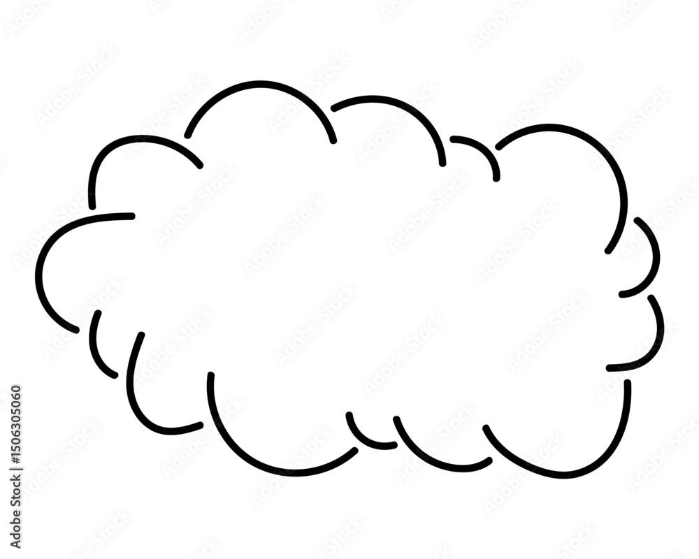 シンプルな吹き出し 雲形 シンプルな吹き出し 雲形