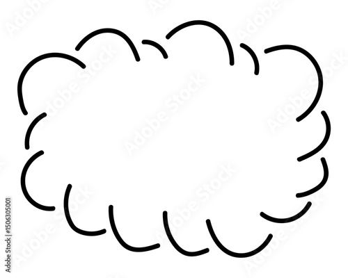 シンプルな吹き出し　雲形