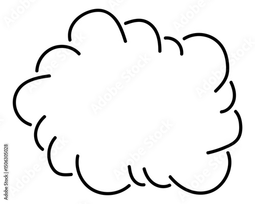 シンプルな吹き出し　雲形