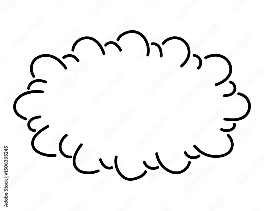 シンプルな吹き出し 雲形 シンプルな吹き出し 雲形
