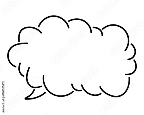 シンプルな吹き出し　雲形