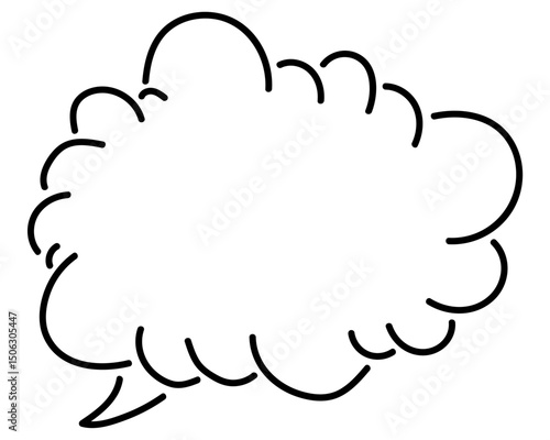 シンプルな吹き出し　雲形