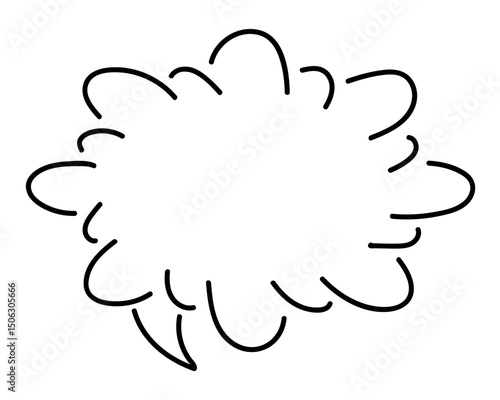 シンプルな吹き出し　雲形