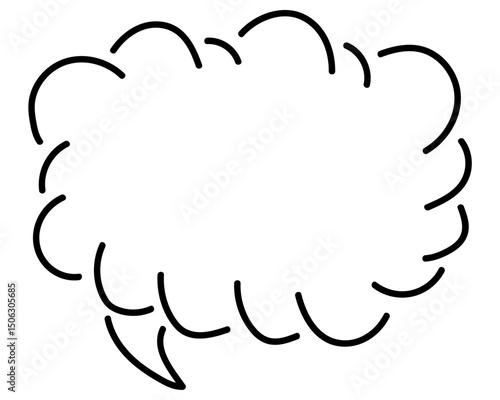 シンプルな吹き出し　雲形