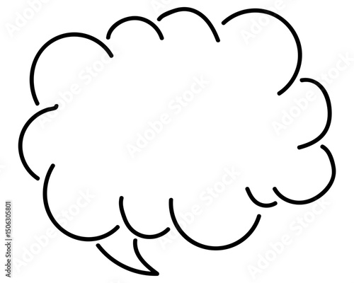 シンプルな吹き出し　雲形