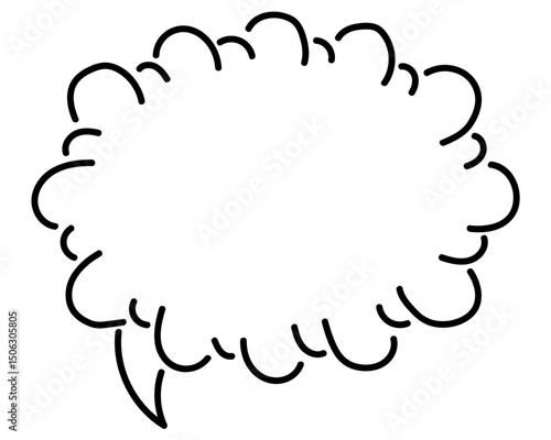 シンプルな吹き出し　雲形