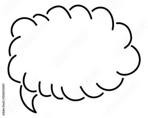 シンプルな吹き出し　雲形