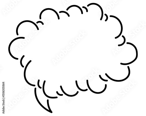 シンプルな吹き出し　雲形