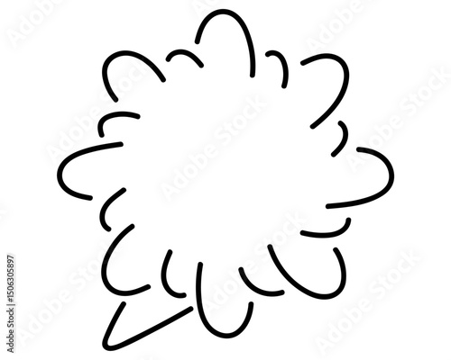 シンプルな吹き出し　雲形