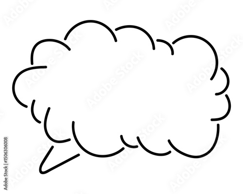 シンプルな吹き出し　雲形