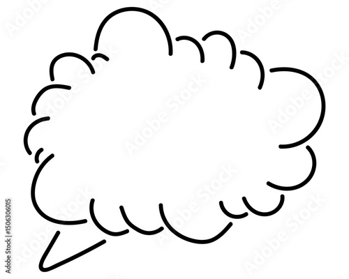 シンプルな吹き出し　雲形
