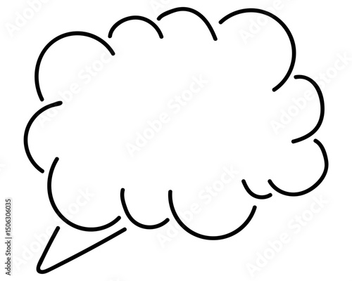 シンプルな吹き出し　雲形