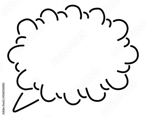 シンプルな吹き出し　雲形