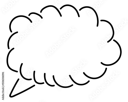 シンプルな吹き出し　雲形