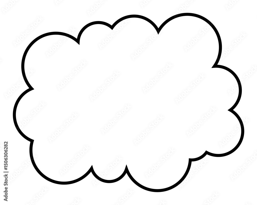 シンプルな吹き出し 雲形 シンプルな吹き出し 雲形