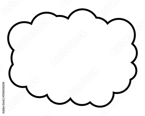 シンプルな吹き出し　雲形