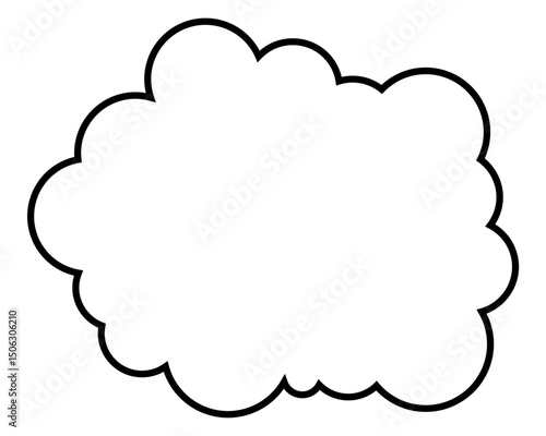 シンプルな吹き出し　雲形