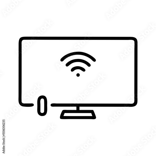 Smart TV Icon Representing Streaming Television and Digital Entertainment