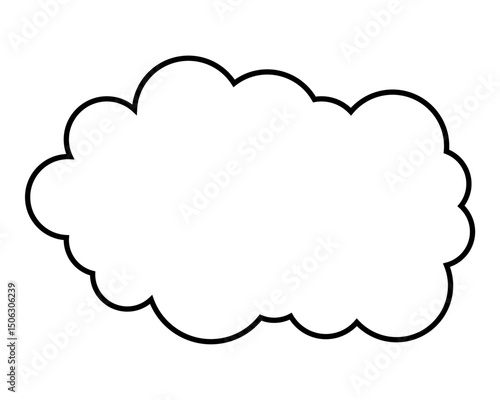 シンプルな吹き出し　雲形