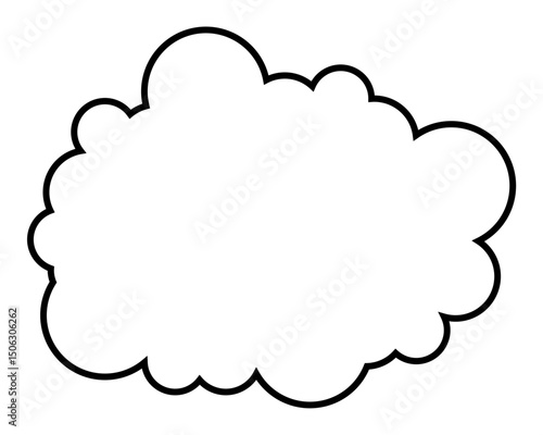 シンプルな吹き出し　雲形