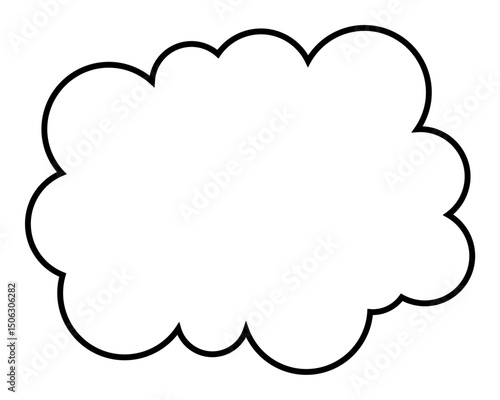 シンプルな吹き出し　雲形