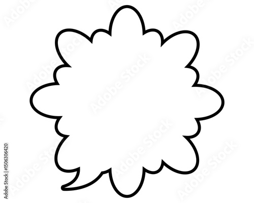 シンプルな吹き出し　雲形