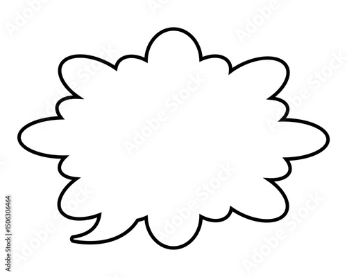 シンプルな吹き出し　雲形