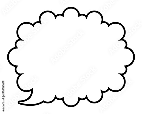 シンプルな吹き出し　雲形