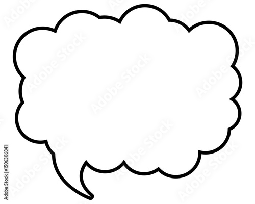 シンプルな吹き出し　雲形