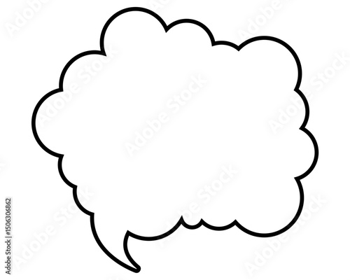 シンプルな吹き出し　雲形