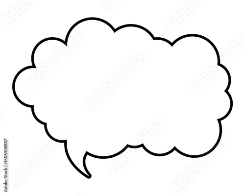 シンプルな吹き出し　雲形