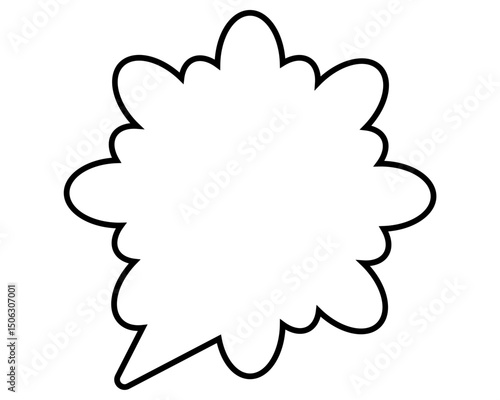 シンプルな吹き出し　雲形